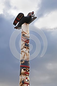 Totem Pole in Whitehorse, Yukon Territory