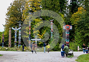 The Totem Poles, Stanley Park, Vancouver, BC.