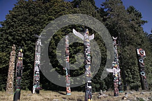 Totem Poles - Vancouver - Canada photo