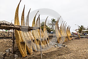 Totora horses (caballito de totora) photo