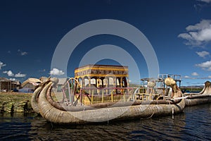 Totora reed boat photo