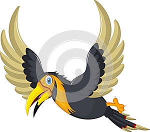 Toucan bird cartoon flying for you design