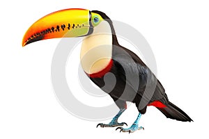 Toucan Bird On White Background