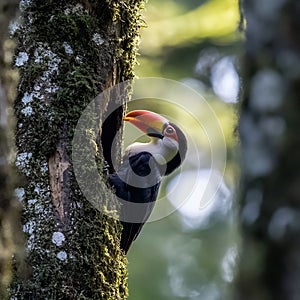 Toucan, rainforest, tree, Ramphastos, Ramphastidae. photo