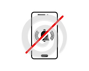 Touch Android Mobile Phone - Please Mute your Mobile Phone , Silent Mobile phone, Volume Off Icon