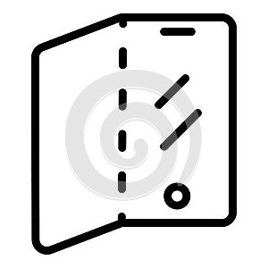 Touch flex screen icon, outline style