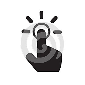 Touch gesture icon. hand icon. touch screen cursor icon. one click