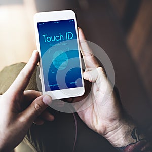 Touch ID Access Cyber Digital Security Graphic Concept