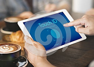 Touch ID Access Cyber Digital Security Graphic Concept