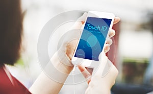 Touch ID Access Cyber Digital Security Graphic Concept