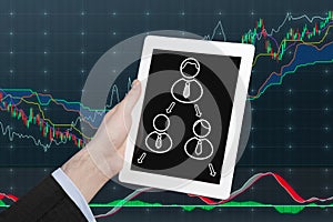 Touch pad with chart