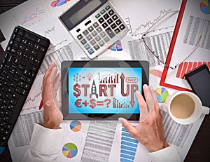 Touch pad with start up