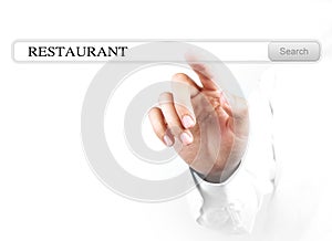 Touch restaurant search bar
