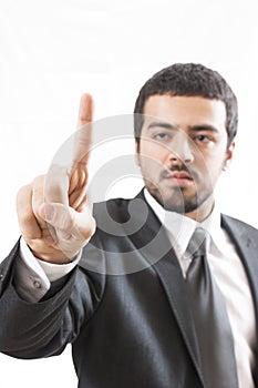 Touch Screen business man