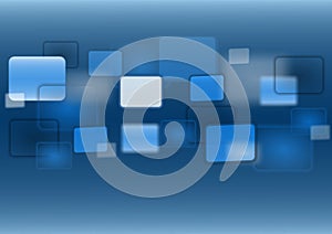 Touch screen button blue display for background- 3d rendering