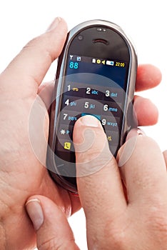 Touch-screen dialing photo