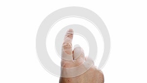 Touch screen hands gestures for smart-phone and tablet on white background