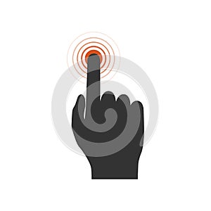 Touch screen icon. Vector illustration.