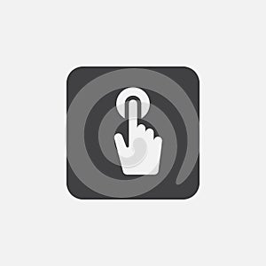 Touch screen icon Vector illustration isolated on white .