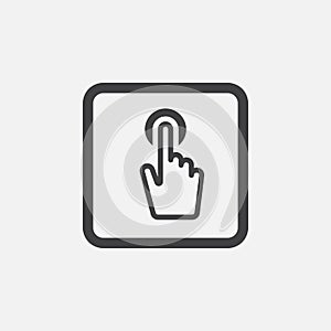 Touch screen icon Vector illustration isolated on white .