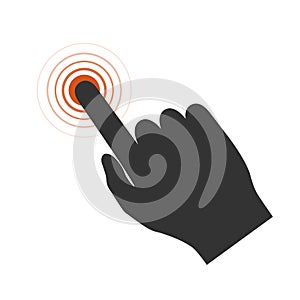 Touch screen icon. Vector illustration.