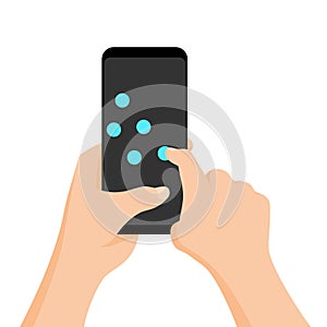 Touch screen interface hand gestures icons set isolated vector illustration.