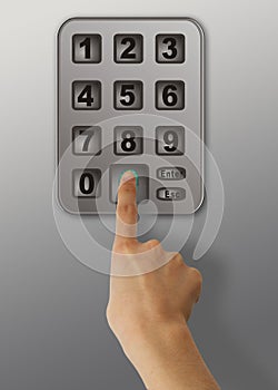 Touch screen keypad and hand