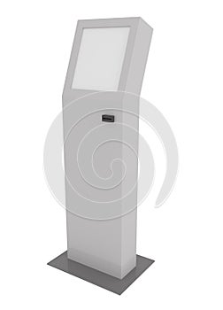 Touch Screen Pay Terminal isolated on white