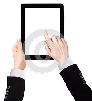 Touch screen tablet computer with hand