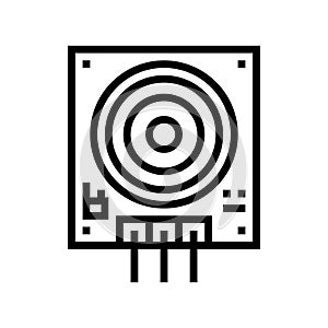 touch sensor module line icon vector illustration photo