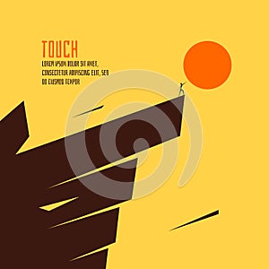 Touch the sun vector illustration