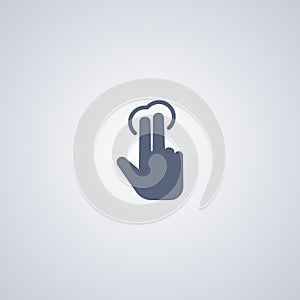 Touch with two fingers click , vector best flat icon