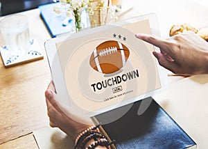 Touchdown Sport American Football Power Speed Strategy Concept