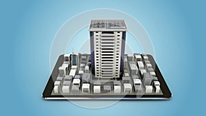 Touching real estate application, constructed building on a smart phone,mobile, smart pad (Included alpha)