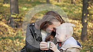 A touching and sweet video of tenderness of mom and son