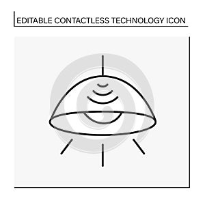 Touchless control line icon