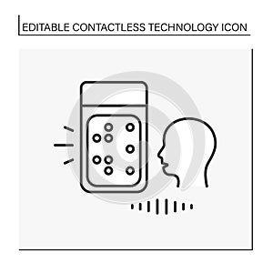 Touchless control line icon