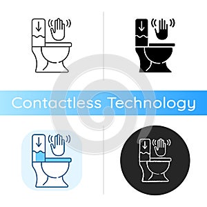 Touchless toilet flush icon