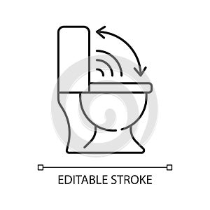 Touchless toilet seat linear icon