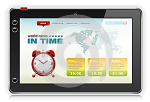 Touchpad Computer or Tablet PC with news content