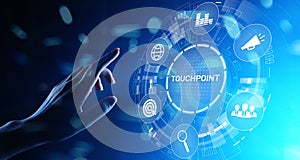 Touchpoint. Business strategy advertising and marketing concept.