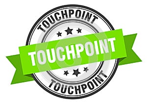 touchpoint label. touchpoint round band sign.