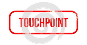 Touchpoint - red grunge rubber, stamp