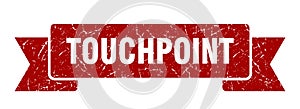 touchpoint ribbon. touchpoint grunge band sign.