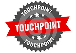 touchpoint sign. touchpoint circular band label. touchpoint sticker