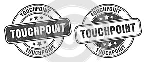Touchpoint stamp. touchpoint label. round grunge sign