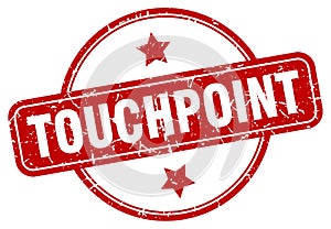 touchpoint stamp. touchpoint round grunge sign.