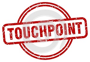 touchpoint stamp. touchpoint round grunge sign.