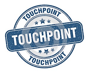 touchpoint stamp. touchpoint round grunge sign.