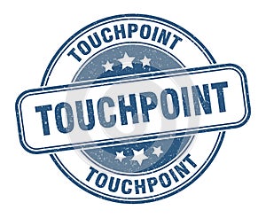 touchpoint stamp. touchpoint round grunge sign.